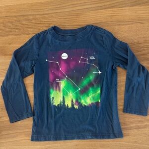Tea Kids Long Sleeve Shirt with Aurora Print
